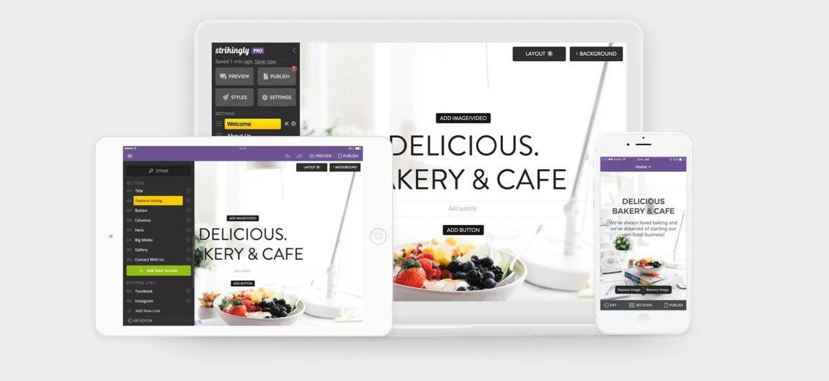 圖片取自Strikingly產品 圖片取自Strikingly產品